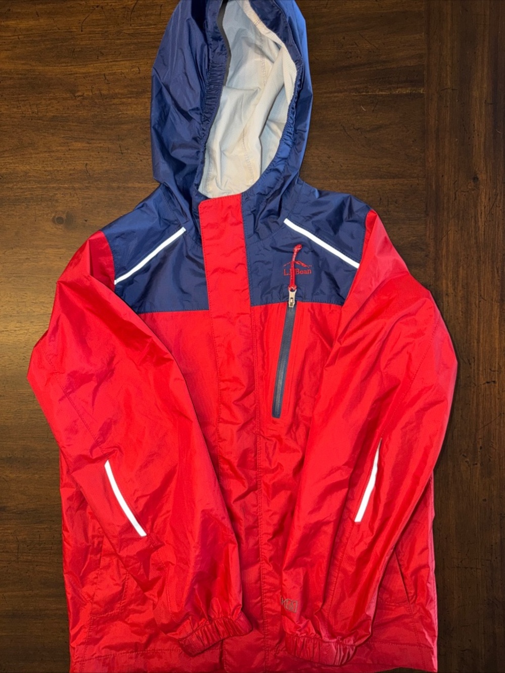 LL Bean Tek Jacket Coat Unisex Kids Size Small 8 Red Waterproof